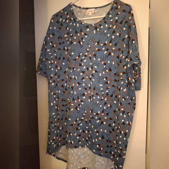 LuLaRoe Tops - LuLaRoe Blue and Red Floral Top Size Small